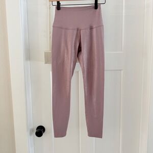 Beyond Yoga High Waist Shimmer Leggings Dusty Purple Metallic Activewear XS
